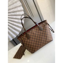 Replica Fashion Louis Vuitton Damier Ebene Canvas Neverfull Small N41359 JK442yI43