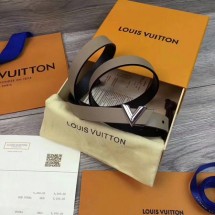 Replica Louis Vuitton 20mm Leather Belt M9309 Grey JK2778AP18