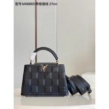 Replica Louis Vuitton CAPUCINES PM M48864 black JK112KG80