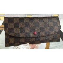 Replica Louis Vuitton Damier Ebene Canvas Emilie Wallet N60696 JK569TN94