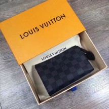 Replica Louis Vuitton Damier Graphite Canvas TOILETRY POUCH 15 M47546 JK519ij65