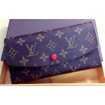 Replica Louis Vuitton Monogram Canvas Emilie Wallet Rouge M60136 Red JK646SV68