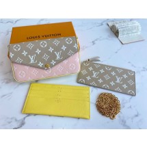 Replica Louis Vuitton Monogram Empreinte Multi Pochette Felicie M81359 Pink JK5876aG44