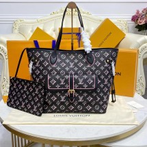 Replica Louis Vuitton NEVERFULL MM M46137 Black JK5596rH96