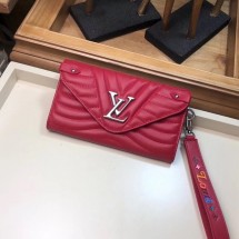 Replica LOUIS VUITTON NEW WAVE LONG WALLET M63298 red JK352hD86