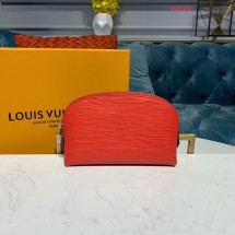 Replica Louis vuitton original Epi Leather COSMETIC POUCH PM M52030 Coquelicot JK1144EO56