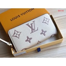 Replica Louis vuitton ZIPPY WALLET M80116 Cream JK178XB19