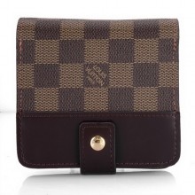 AAA 1:1 Louis Vuitton Damier Ebene Canvas Zipped Compact Wallet N61668 JK723vi59