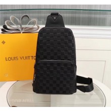 AAA Replica Louis Vuitton AVENUE SLING BAG N41720 black JK1718cf50