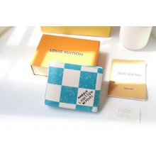 AAA Replica Louis Vuitton MULTIPLE WALLET M60496 light blue JK53cf50