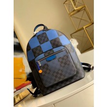 Cheap Fake Louis Vuitton Damier Graphite Canvas Original Leather Backpack N40402 Blue JK596BC48