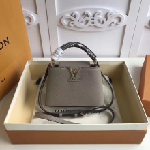 Fake Cheap Louis vuitton original CAPUCINES MINI N94047 grey JK1546Kt89