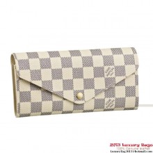 Fake Louis Vuitton Damier Azur Canvas Josephine Wallet N63020 JK690Hj78