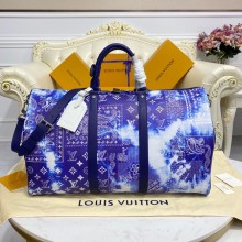 Fake Louis Vuitton KEEPALL 50B M20558 Blue JK5666kw88