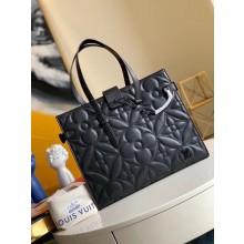 Imitation AAA Louis Vuitton ONTHEGO Original Leather Bag M60725 Black JK689RP55