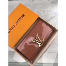 Imitation Louis Vuitton Patent Calf Leather LOUISE WALLET M64550 Deep Pink JK469AI36