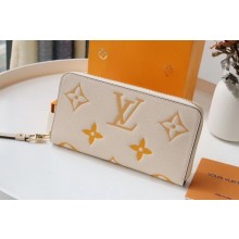 Imitation Louis Vuitton ZIPPY WALLET M80403 Cream&Saffron JK143Oz49