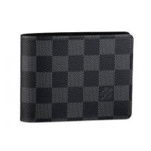 Knockoff Louis Vuitton Damier Canvas Multiple Wallet N60895 Black JK713fY84