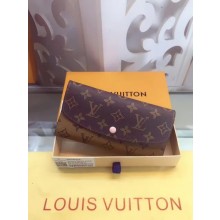 Knockoff Louis Vuitton Monogram Canvas Emilie Wallet M60136 Pink JK548yK94