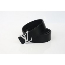 Louis Vuitton Black Leather Belt LV2060 JK2899vN22