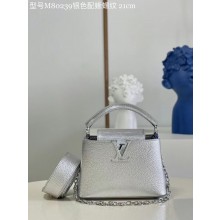 Louis Vuitton CAPUCINES MINI M80239 silver JK5982Cw85