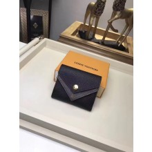 Louis Vuitton CRUISE 2017 DOUBLE V COMPACT WALLET M64419 Black JK515UW57