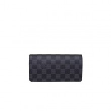 Louis Vuitton Damier Graphite Canvas Brazza Wallet N62665 JK728Il41