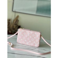 Louis Vuitton DOUBLE ZIP POCHETTE M81429 Candy Pink JK5768Ym74