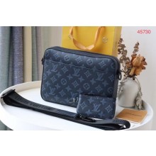 Louis Vuitton DUO MESSENGER M45730 Navy Blue JK332Gp37