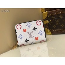 Louis Vuitton GAME ON ZIPPY COIN PURSE M80305 white JK184ta99