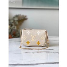 Louis Vuitton MINI POCHETTE ACCESSOIRES M80501 Cream & Saffron JK568Il41