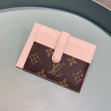 Louis Vuitton Monogram Canvas Card Holder M61730 Pink JK273Zw99