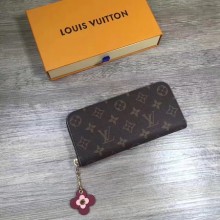 Louis Vuitton Monogram Canvas CLEMENCE WALLET M64201 Red JK510KX22