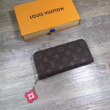 Louis Vuitton Monogram Canvas CLEMENCE WALLET M64201 Rose JK509Pu45