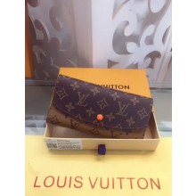 Louis Vuitton Monogram Canvas Emilie Wallet M60136 Orange JK549ta99
