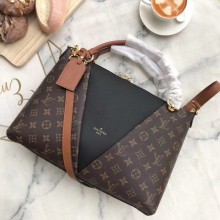 Louis Vuitton Monogram Canvas original V TOTE MM M43949 black JK1631Wi77