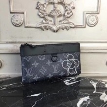 Louis vuitton Monogram Canvas ZIPPY Wallet M62897 black JK426Kn56