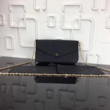 Louis Vuitton Monogram Empreinte POCHETTE FELICIE M64065 Black JK542EW67