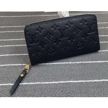 Louis Vuitton Monogram Empreinte Zippy Wallet X60017 Black JK610Zf62