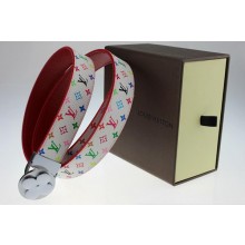 Louis Vuitton Monogram Multicolore Belt LV2052 White Silver JK2918Il41