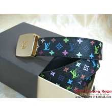 Louis Vuitton Monogram Multicolore Reversible Belt M6890U Black JK2943jf20