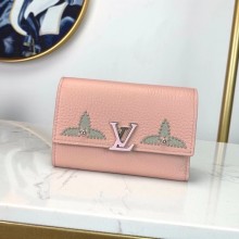 Louis vuitton original CAPUCINES wallet M63222 pink JK198yk28