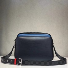 Louis Vuitton original Epi leather NIL SLIM M51465 dark blue JK1703nE34