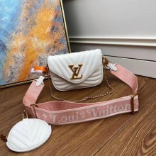 Louis Vuitton Original NEW WAVE MULTI-POCHETTE M56461 white JK717CC86