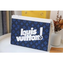Louis Vuitton POCHETTE VOYAGE MM M61692 BLUE JK352CC86