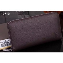 Louis Vuitton Taiga Leather Zippy Wallets M60017 Brown JK660nQ90