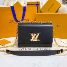 Louis Vuitton TWIST MM M59218 black JK5659ta99