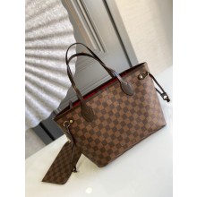 Replica Fashion Louis Vuitton Damier Ebene Canvas Neverfull Small N41359 JK442yI43