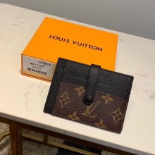 Replica Louis Vuitton Monogram Canvas Card Holder M61730 Black JK272KG80