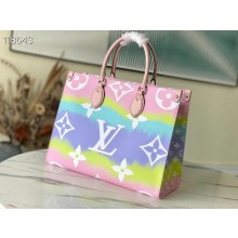 Replica Louis Vuitton ONTHEGO MM M45118 Pink&Blue JK226DY71